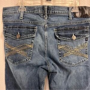 Rock & Republic Neil Straight Blue Jeans Mens Size 36 X 30